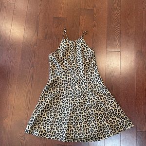 Satin leopard dress. Originally purchased on Revolve.